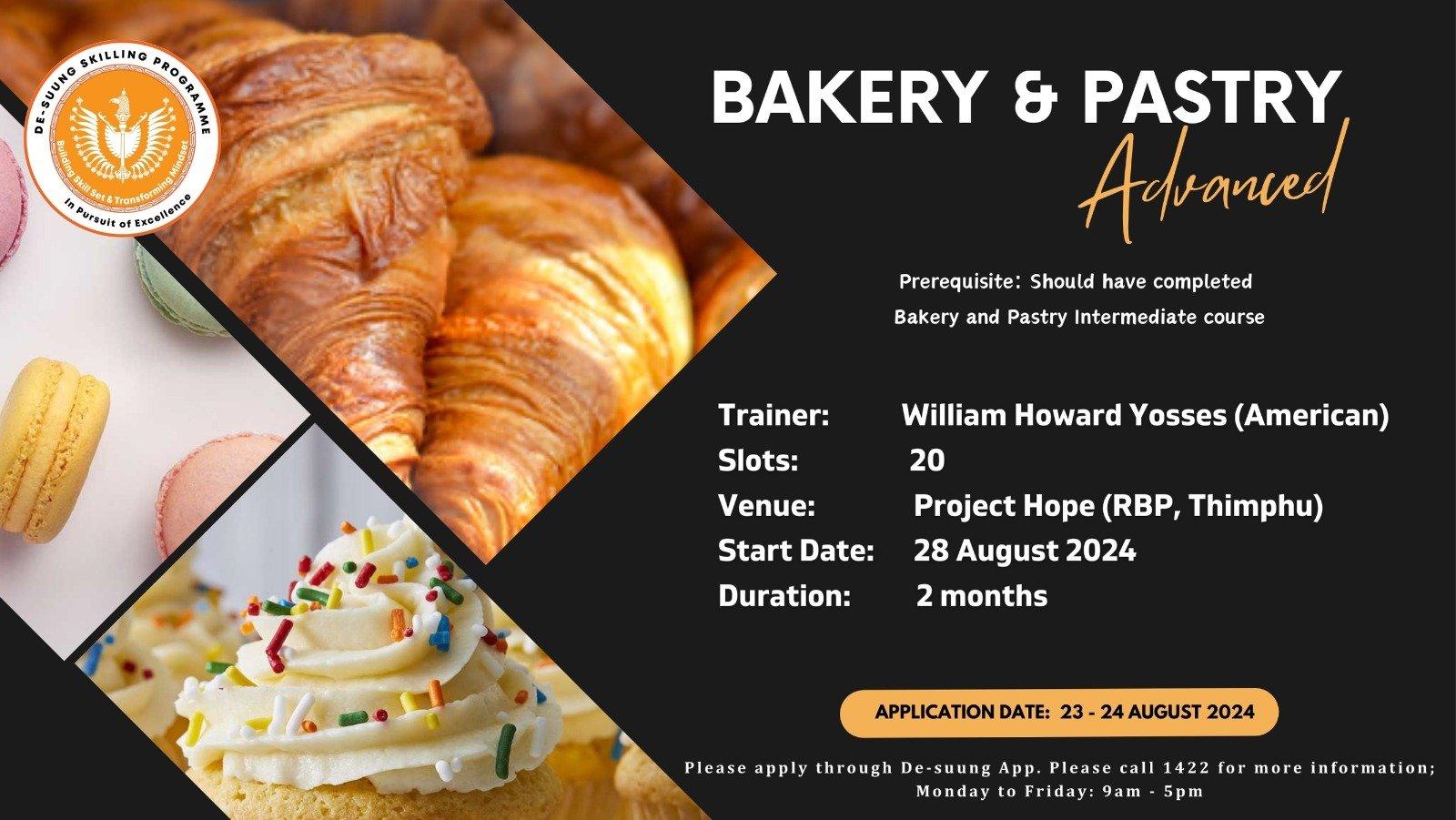 DSP in Bakery & Pastry - Advanced